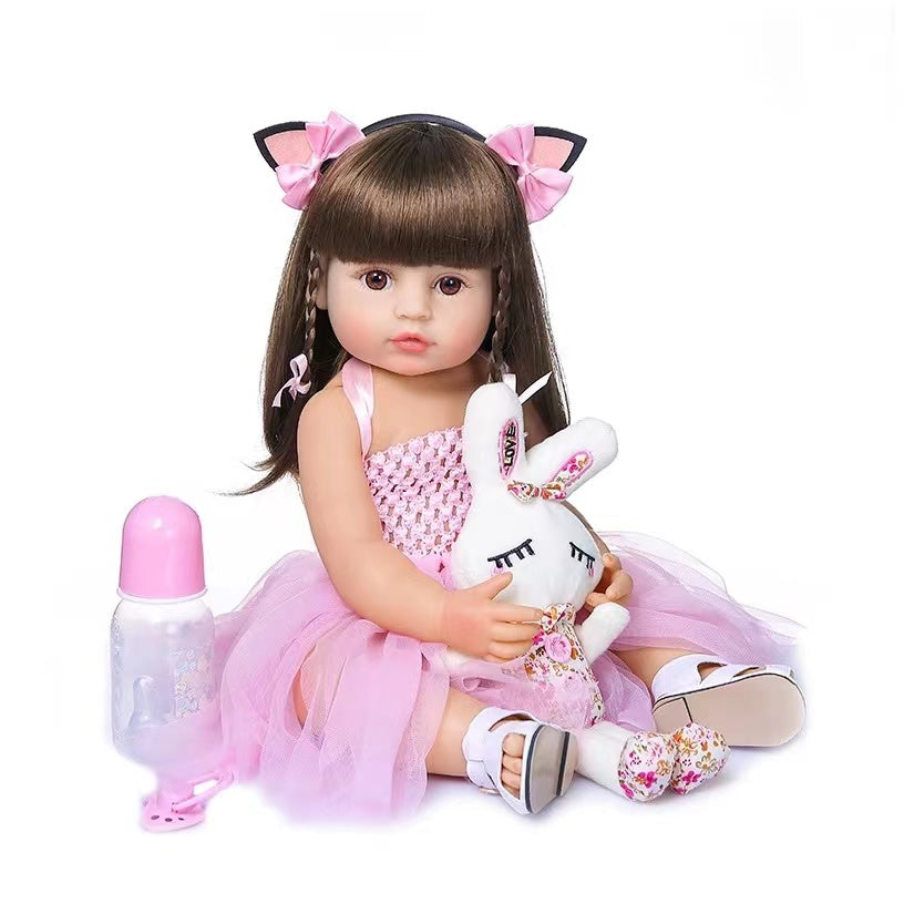 Reborn 46cm Baby Doll Soft Vinyl Silicone Born Baby Doll