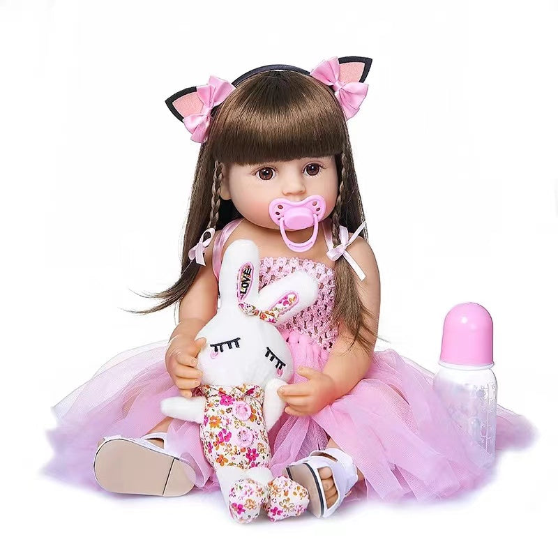 Reborn 46cm Baby Doll Soft Vinyl Silicone Born Baby Doll