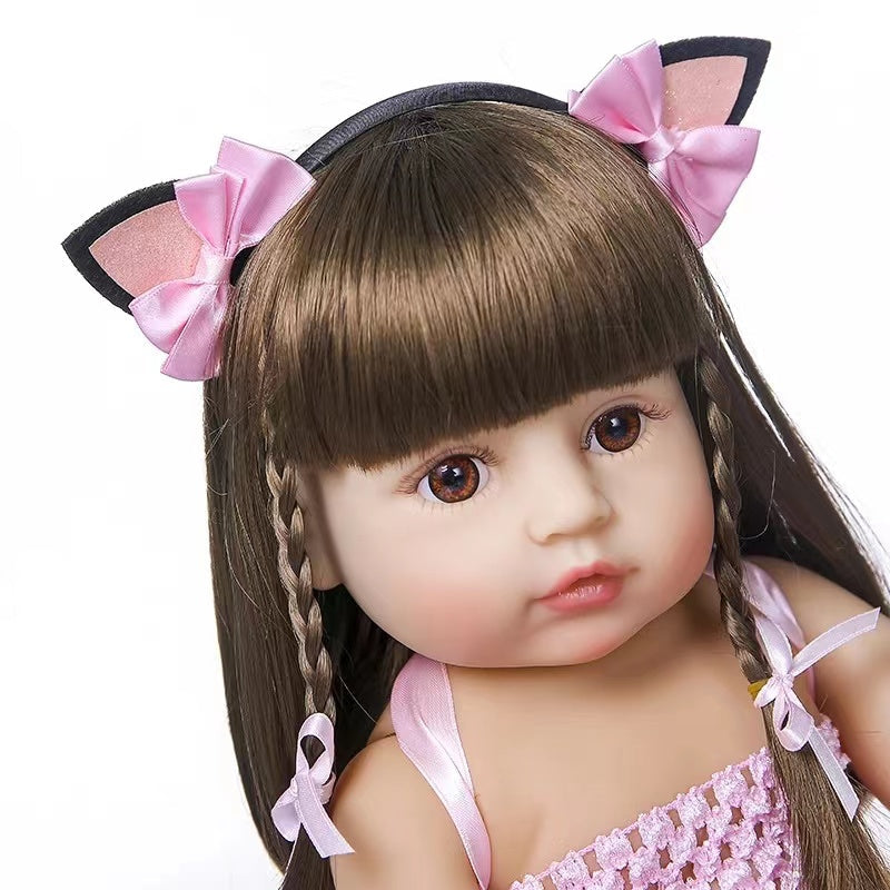 Reborn 46cm Baby Doll Soft Vinyl Silicone Born Baby Doll