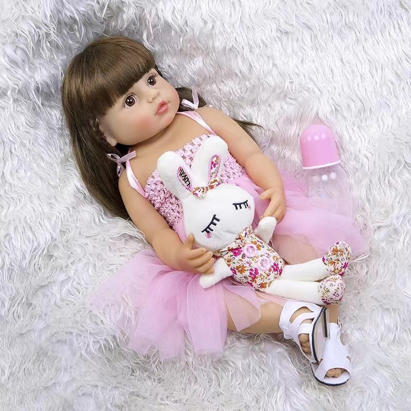 Reborn 46cm Baby Doll Soft Vinyl Silicone Born Baby Doll
