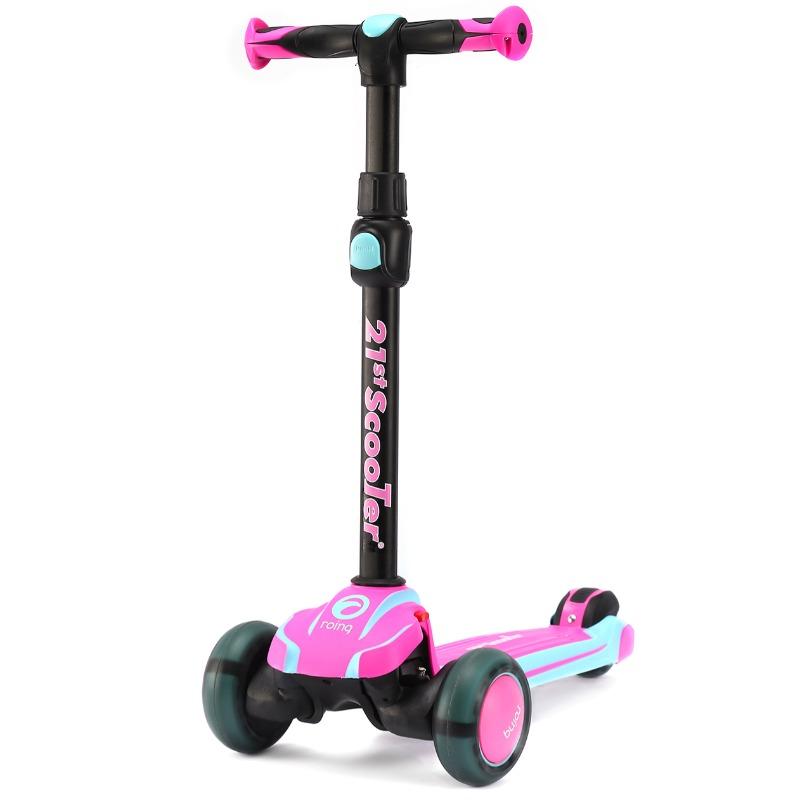 Ryin 3 Wheeled Twist Scooter Pink Black