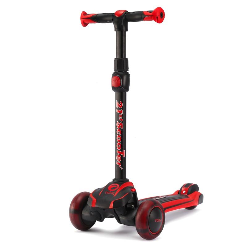 Ryin 3 Wheeled Twist Scooter Red Black