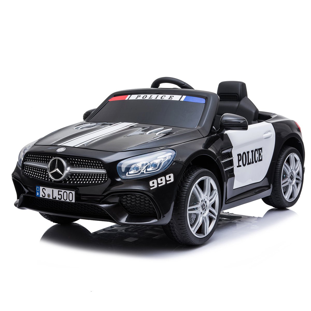 Mercedes Benz SL500 12V Electric Ride On Police Car Black 12V