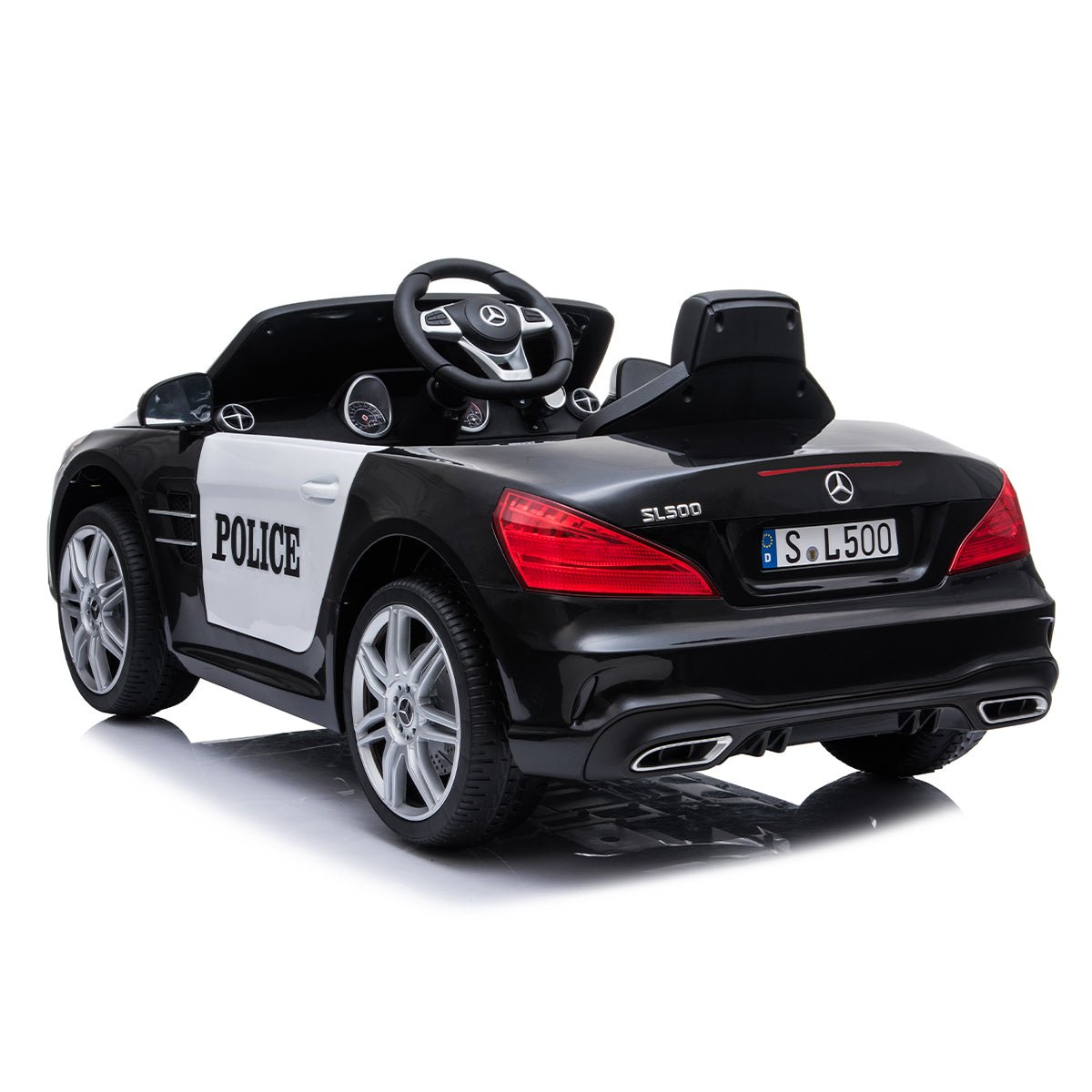 Mercedes Benz SL500 12V Electric Ride On Police Car Black 12V