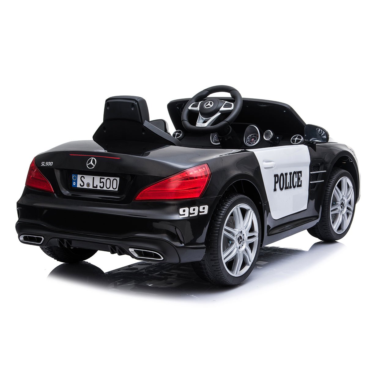 Mercedes Benz SL500 12V Electric Ride On Police Car Black 12V