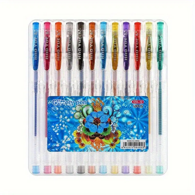 12 Colors Glitter Gel Pens