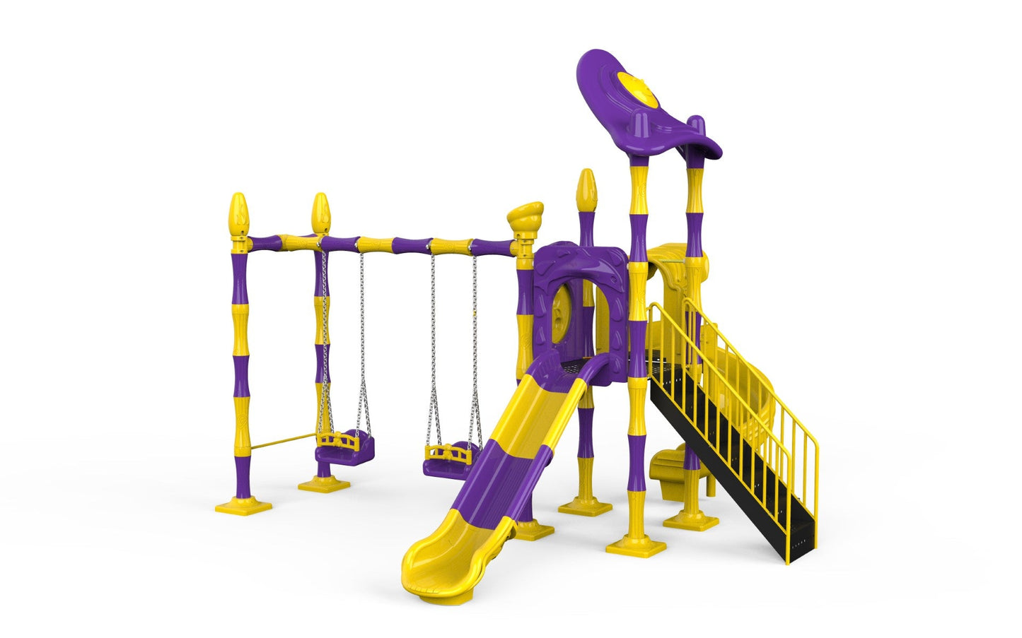 Tree Series Slide with Tower and Swings