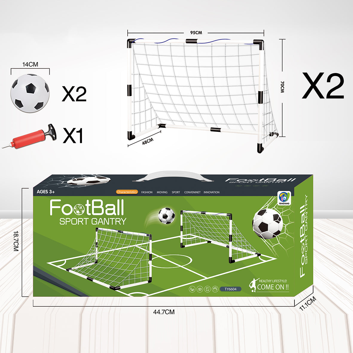 Football Set Double Door 14cm