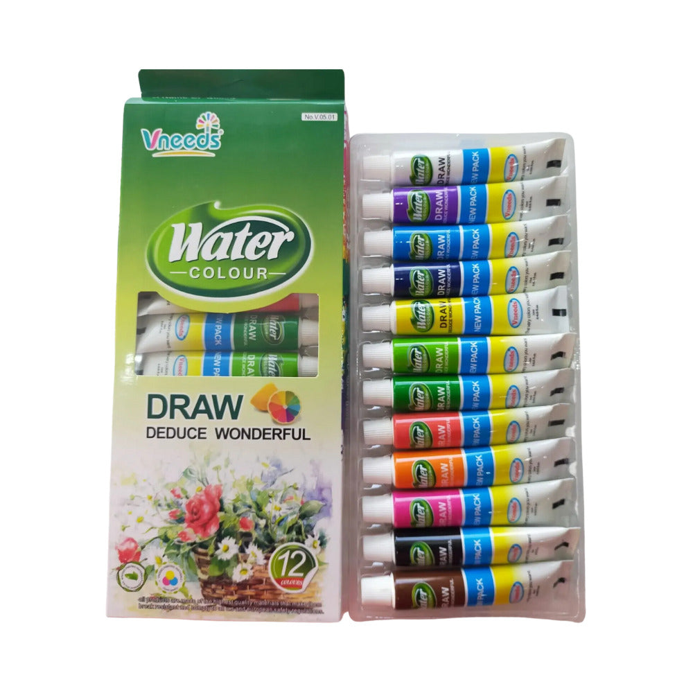Vneeds Water Color Tube Set 12Pcs