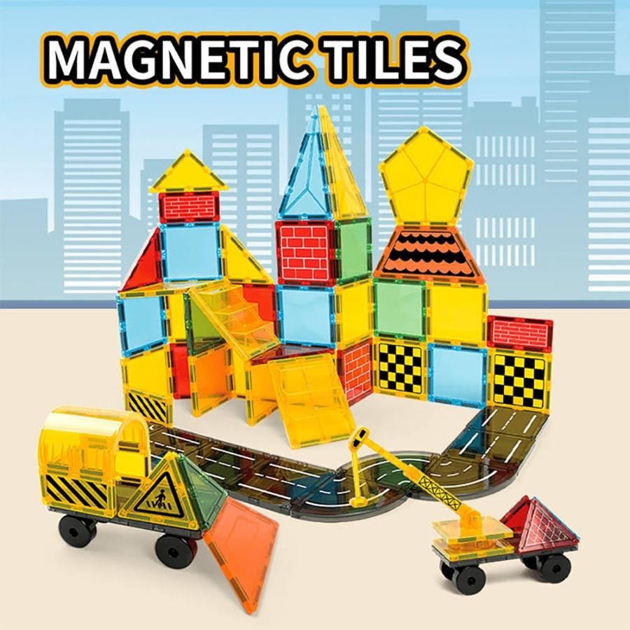 Engineering Construction Magnetic Tile Blocks 50Pcs