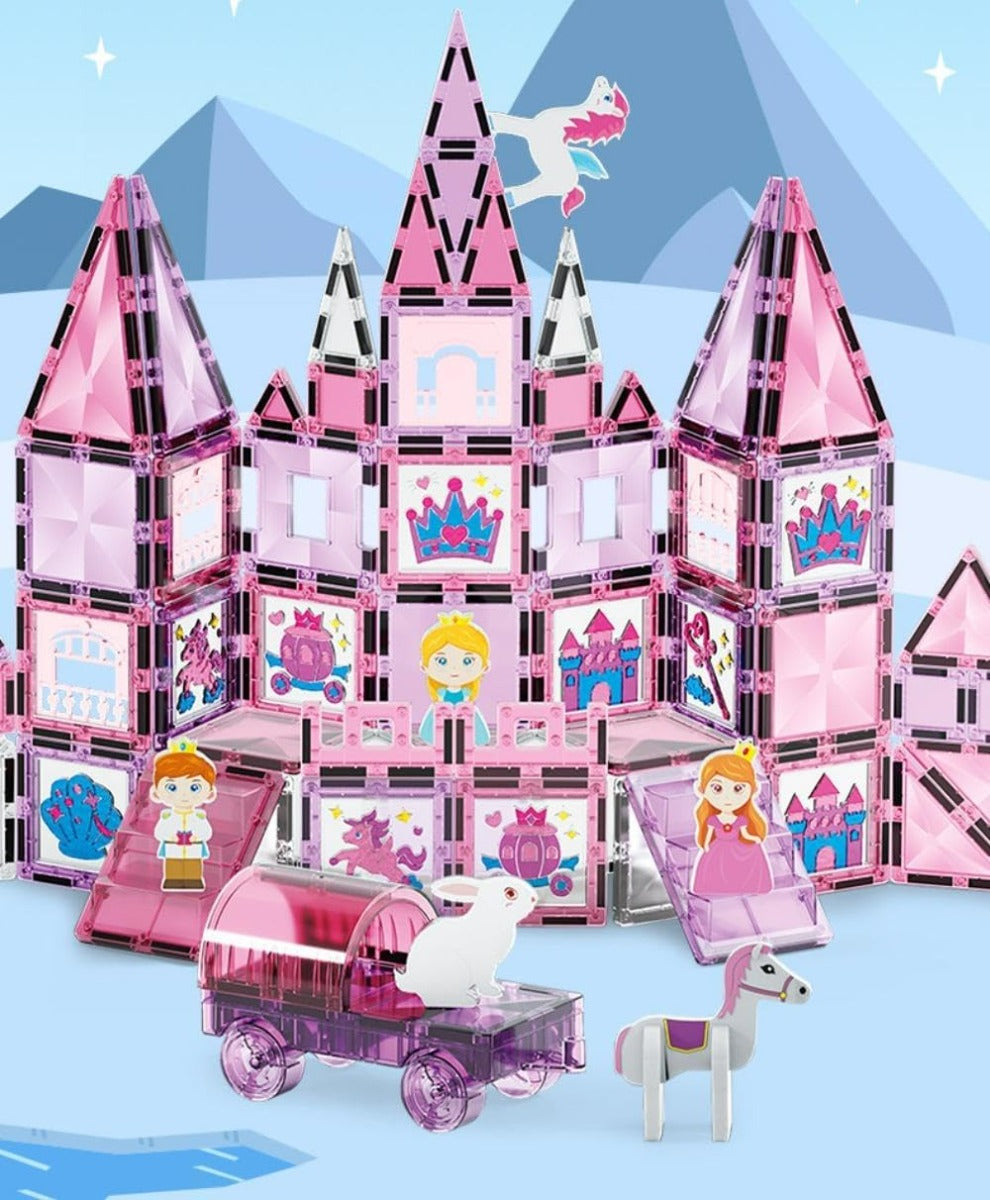 Princess Series Magnetic Tiles Building Blocks 78 pcs