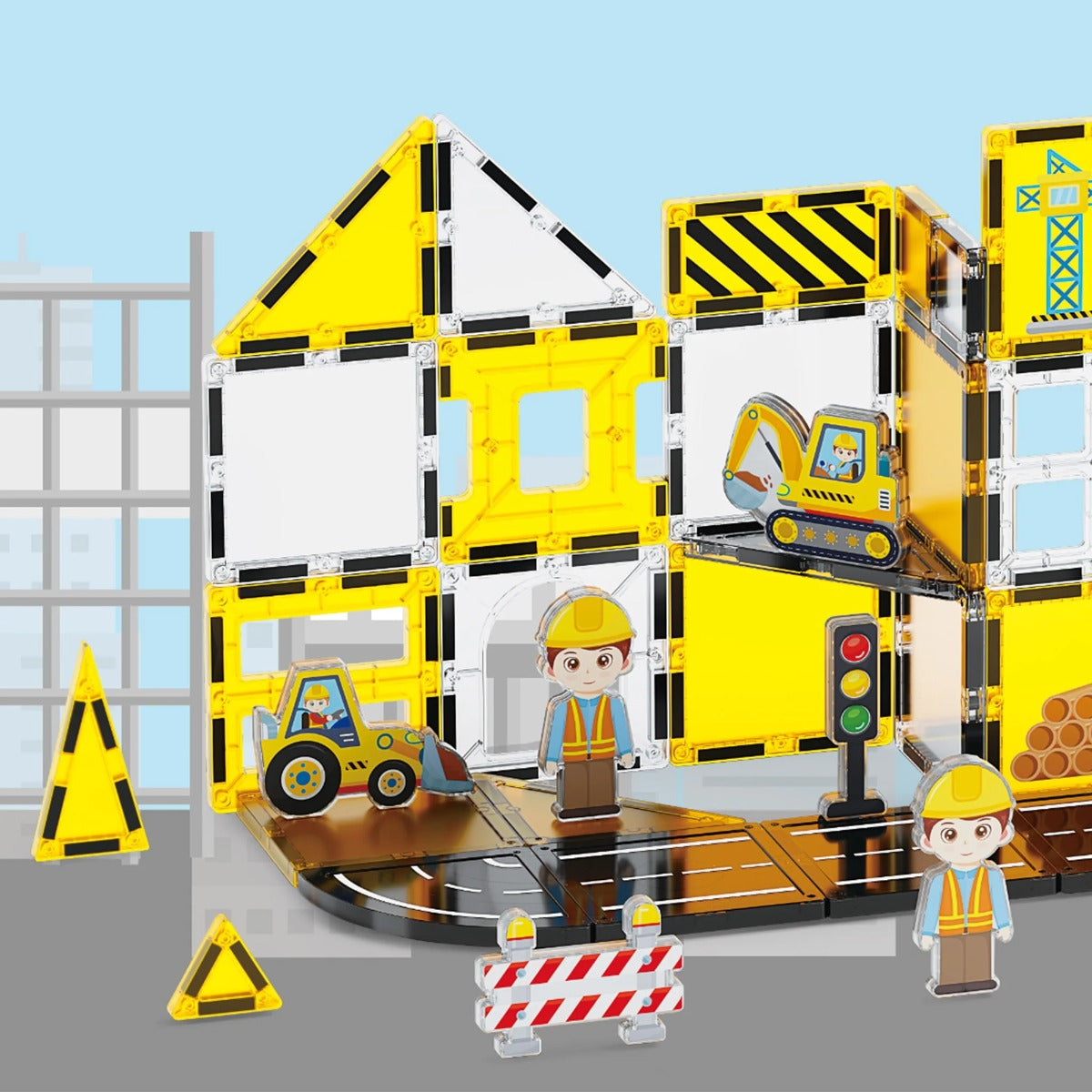 Magnetic Tiles Engineering 47Pcs