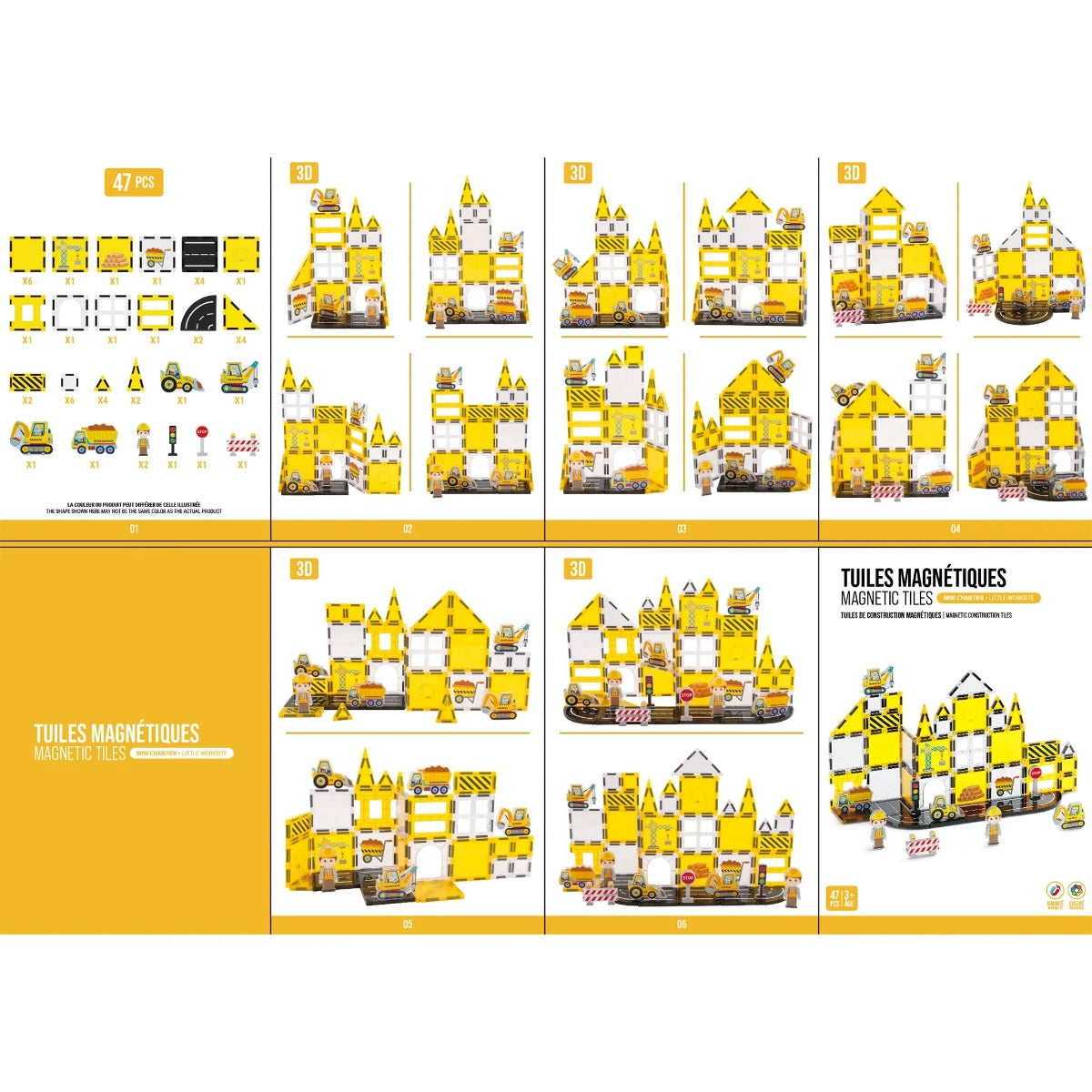 Magnetic Tiles Engineering 47Pcs