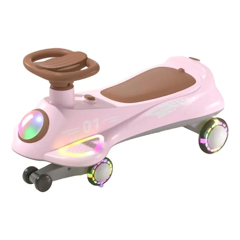 Infinity Swing Car with Light and Music Light Pink