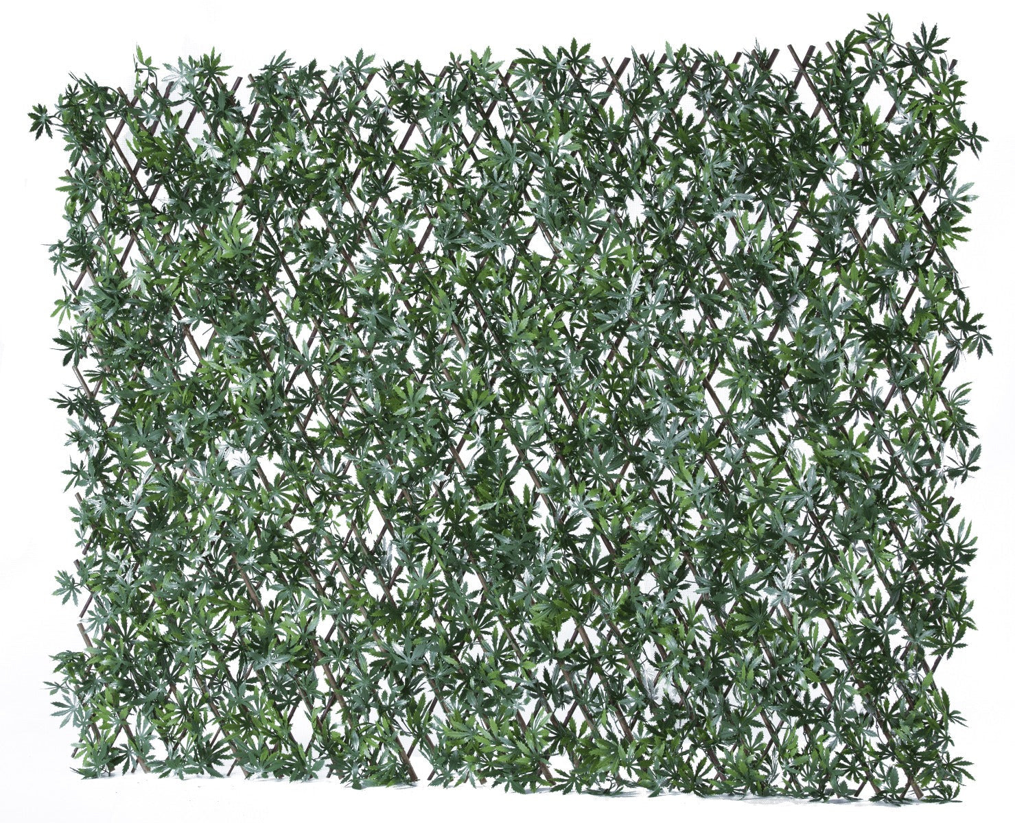 Artificial Variegated Laurel Expanding Willow Trellis Fence